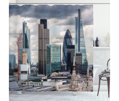 London Modern Cityscape Shower Curtain