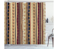 Striped Ornament Shower Curtain