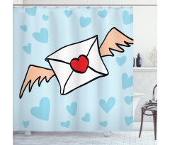 Heart Seal Love Shower Curtain