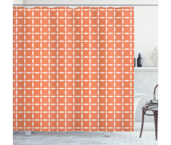 Modern Flower Petal Tile Shower Curtain