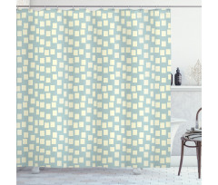 Big Small Squares Tile Shower Curtain