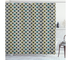 Hexagonal Overlapping Shower Curtain