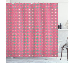 Big Small Flower Motifs Shower Curtain