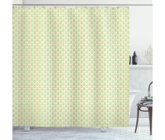 Geometric Spring Leaves Shower Curtain