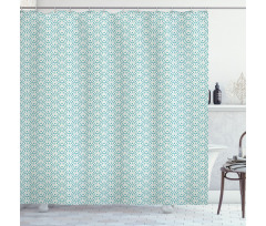 Sea Inspired Floral Shower Curtain