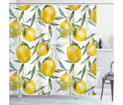 Vibrant Citrus Plants Shower Curtain