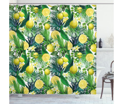 Exotic Plants Green Leaf Shower Curtain
