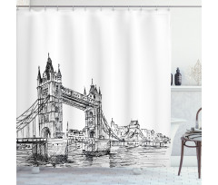 Tower Bridge UK Scenery Shower Curtain