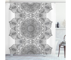 Folk Pattern Moroccan Shower Curtain