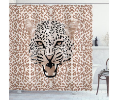 Roaring Wild Leopard Shower Curtain