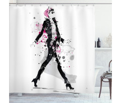Woman Catwalk Shower Curtain