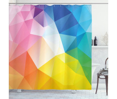 Fractal Colored Lines Shower Curtain
