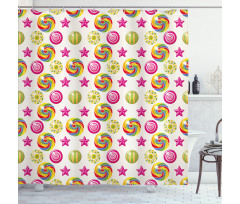 Yummy Candy Lollipop Shower Curtain