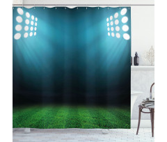 Night at Stadium Shower Curtain