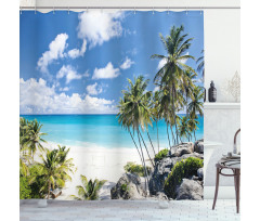 Barbados Beach Ocean Shower Curtain