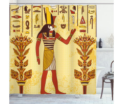 Egyptian Hieroglyph Myth Shower Curtain