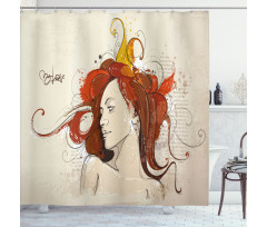 Muse Woman Grungy Mystic Shower Curtain