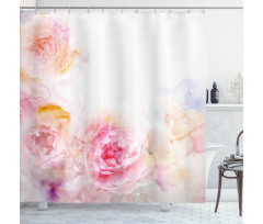 Pale Pink Roses Shower Curtain