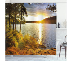 Sunset Forest Canada Shower Curtain
