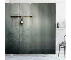 Warehouse Store Door Lock Shower Curtain