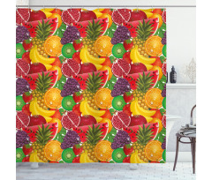 Tropical Fresh Fruits Shower Curtain