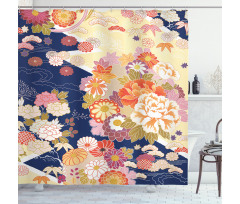 Traditional Flowers Shower Curtain