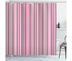 Retro Vintage Stripes Shower Curtain