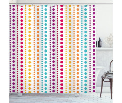 Half Toned Polka Dots Shower Curtain