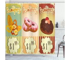 Bakery Shop Pastries Shower Curtain