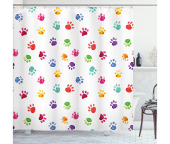 Animal Footprints Shower Curtain