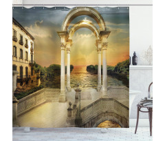 Surreal Bridge Gateway Shower Curtain