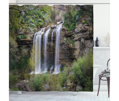 Waterfall Forest Sicily Shower Curtain