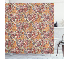 Paisley Leaf Pattern Shower Curtain