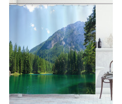 Forest Lake in Valley Shower Curtain