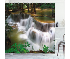 Waterfall in Thailand Shower Curtain