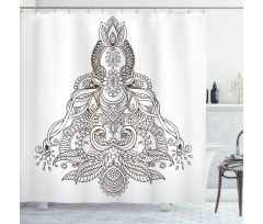 Lotus Sun Art Design Shower Curtain