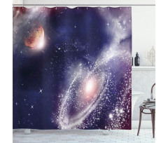 Nebula Planet Cosmic Shower Curtain