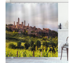 Medieval City in Italy Shower Curtain