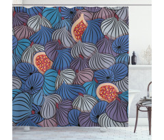 Fig Fruits Pattern Spring Shower Curtain