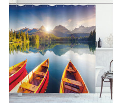 Lake Sailboats Shower Curtain