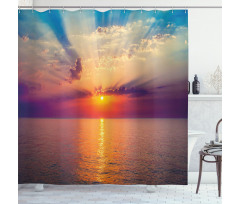 Dawn Sea Tranquil View Shower Curtain