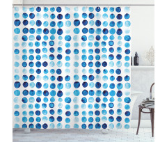 Hand Drawn Circles Cells Shower Curtain