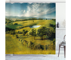 Countryside Forest Lake Shower Curtain