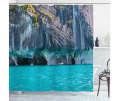 Marble Caves Chile Shower Curtain