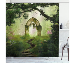 Fantasy Gate in Forest Shower Curtain