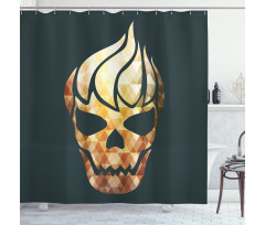 Skull Fractal Effects Shower Curtain