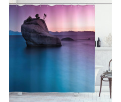 Bonsai Rock Lake Tahoe Shower Curtain