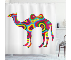 Abstract Camel Shower Curtain