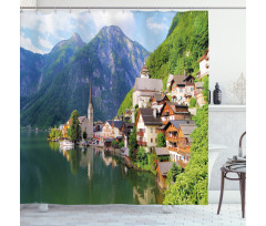 Alps Village Small Town Shower Curtain
