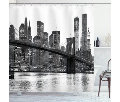 Brooklyn Bridge Sunset Shower Curtain